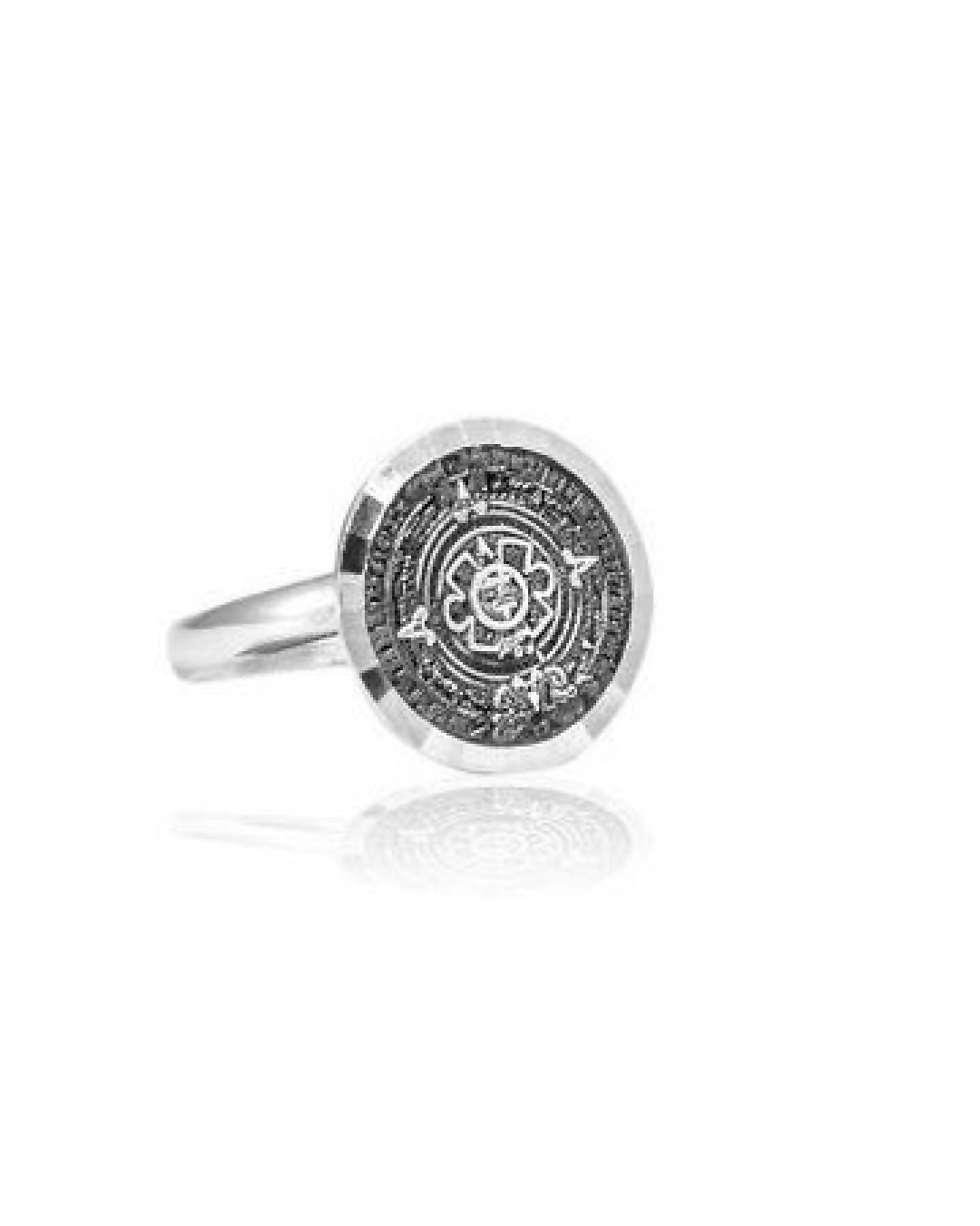 pakilia Silber Ring Aztekenkalender Fair-Trade und handmade – Ansicht 4