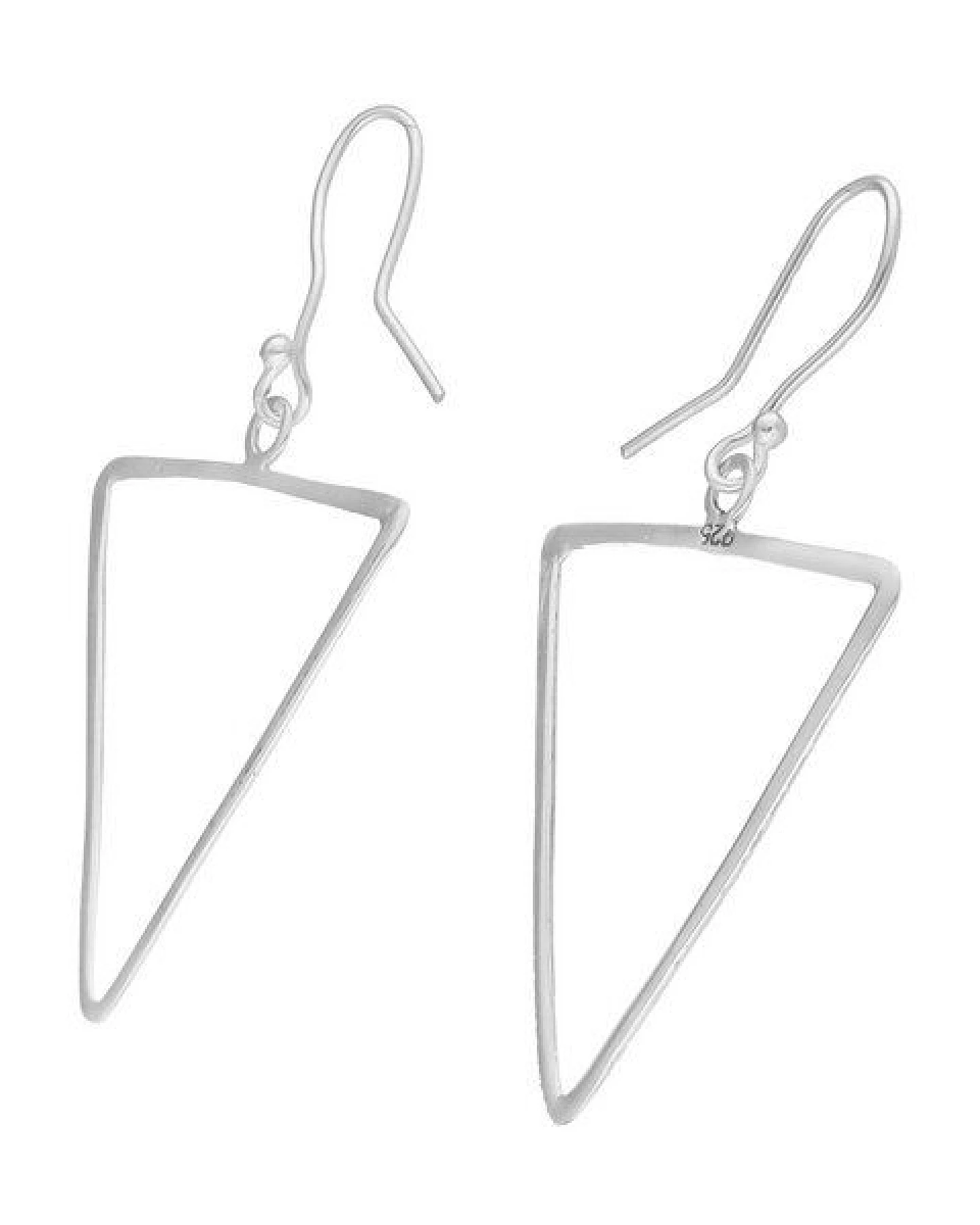 pakilia Silber Ohrringe Dreieck Fair-Trade und handmade – Ansicht 2