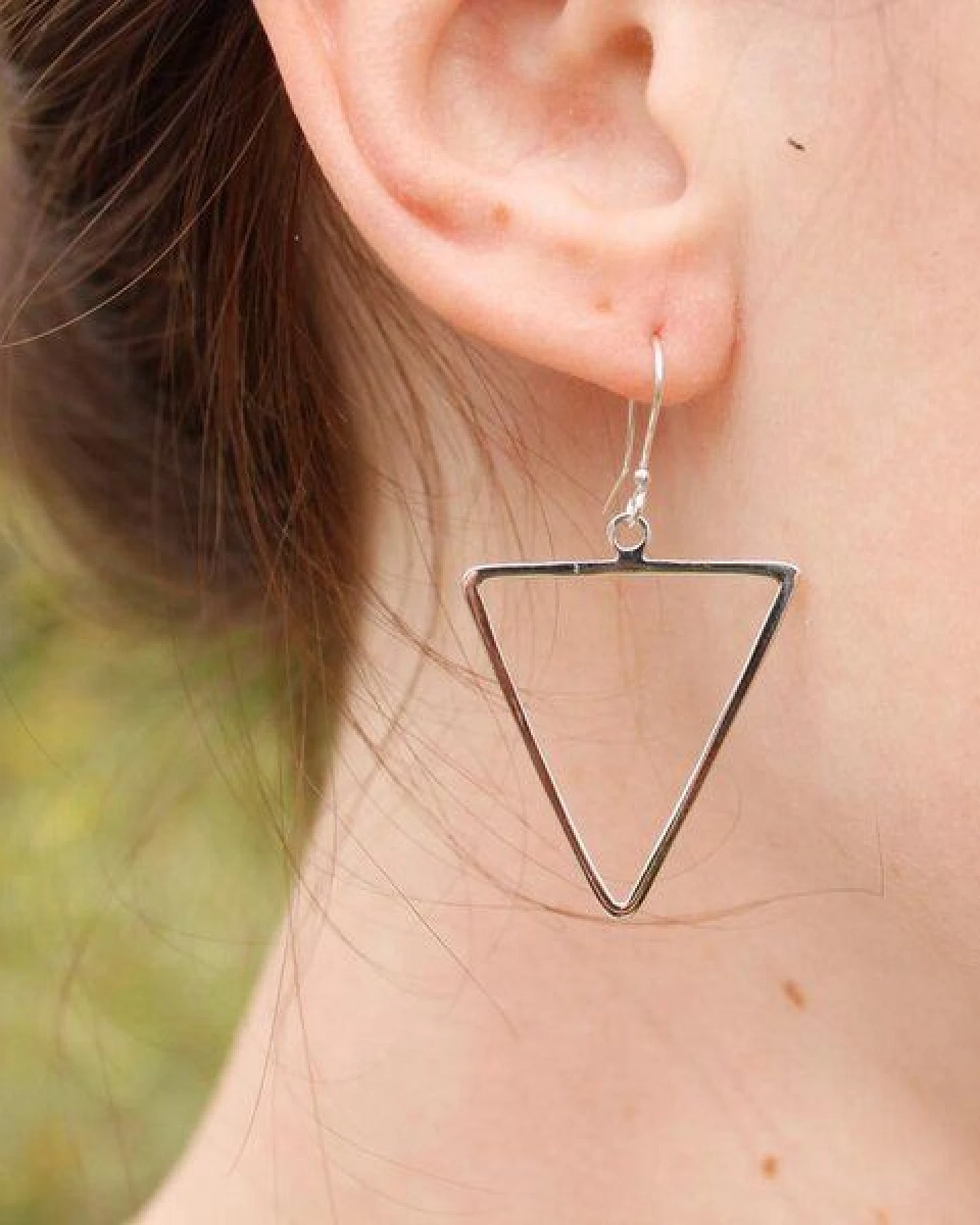 pakilia Silber Ohrringe Dreieck Fair-Trade und handmade – Ansicht 4