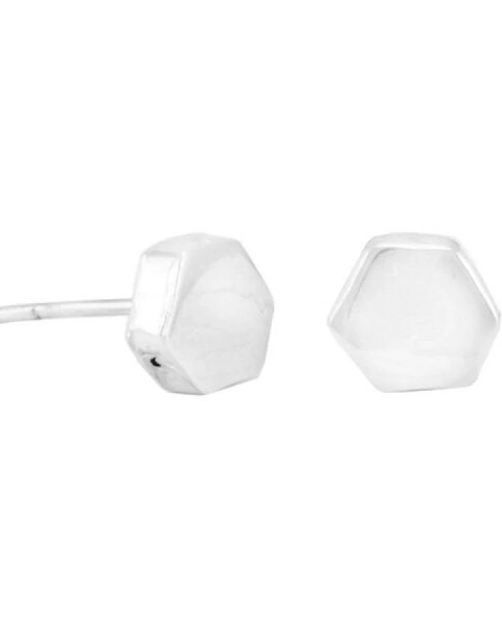 pakilia Silber Ohrstecker Sechseck Fair-Trade und handmade