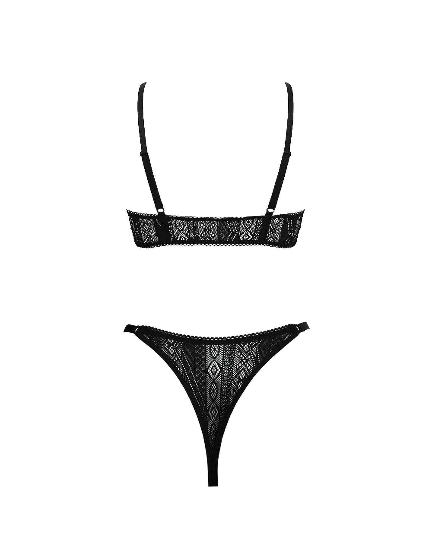 Anekdot Damen vegan Set Bralette & Tanga Darling V1 Schwarz – Ansicht 2