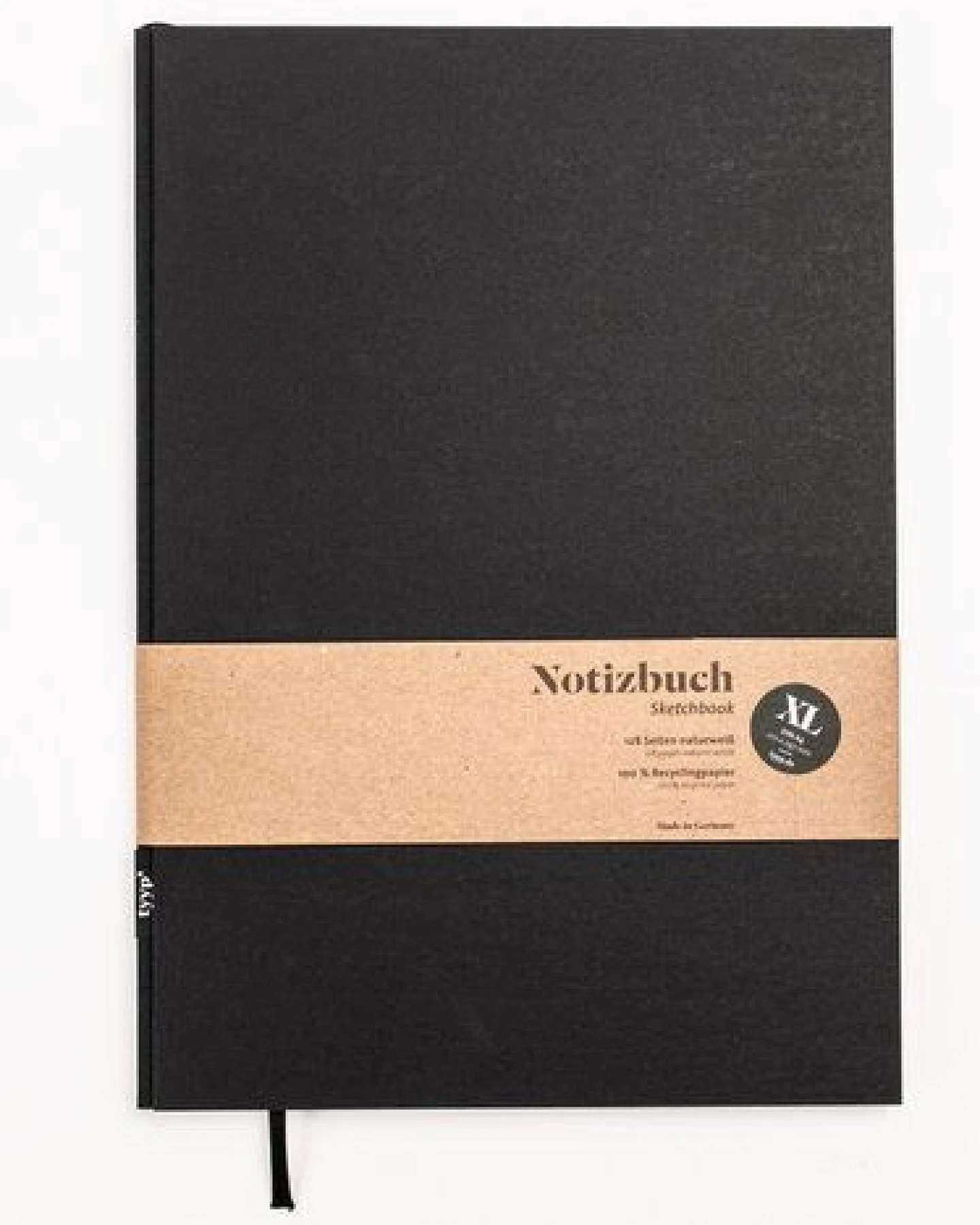 Notizbuch A4 schwarz - perforiert - 100% Recyclingpapier - BerlinBook by tyyp – Ansicht 2
