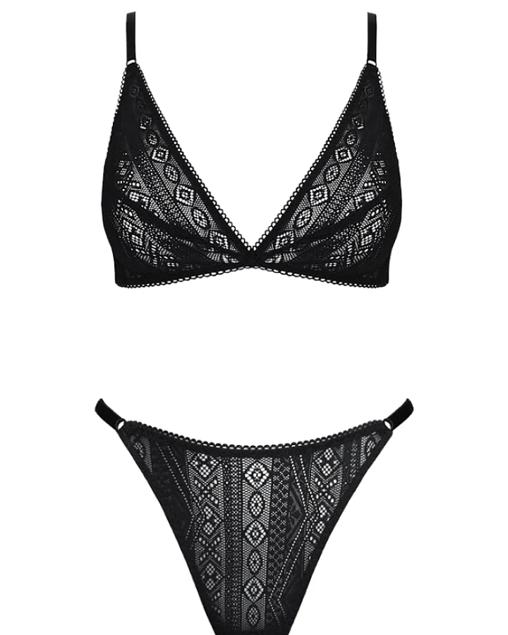 Anekdot Damen vegan Set Bralette & Tanga Darling V2 Schwarz