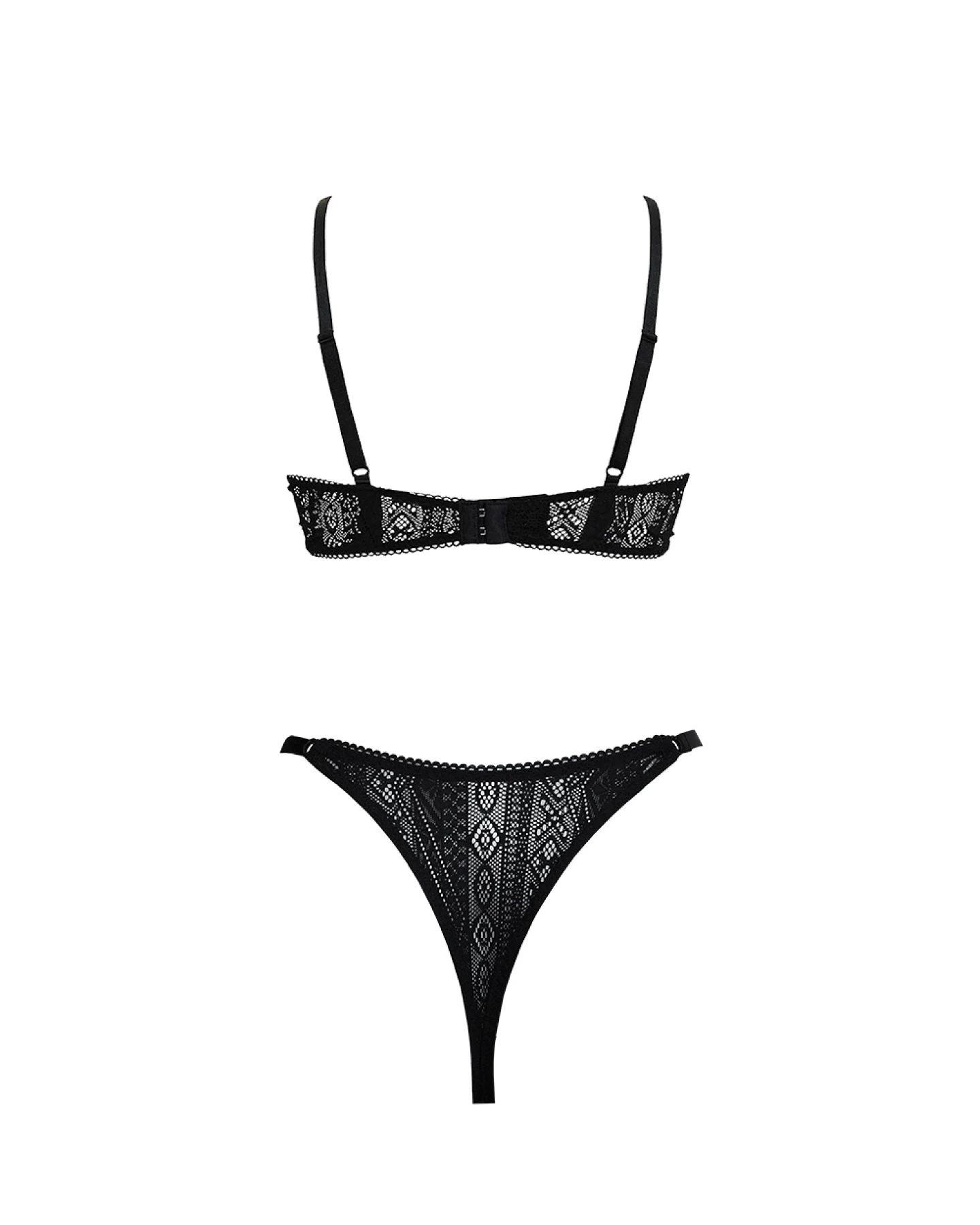 Anekdot Damen vegan Set Bralette & Tanga Darling V2 Schwarz – Ansicht 2