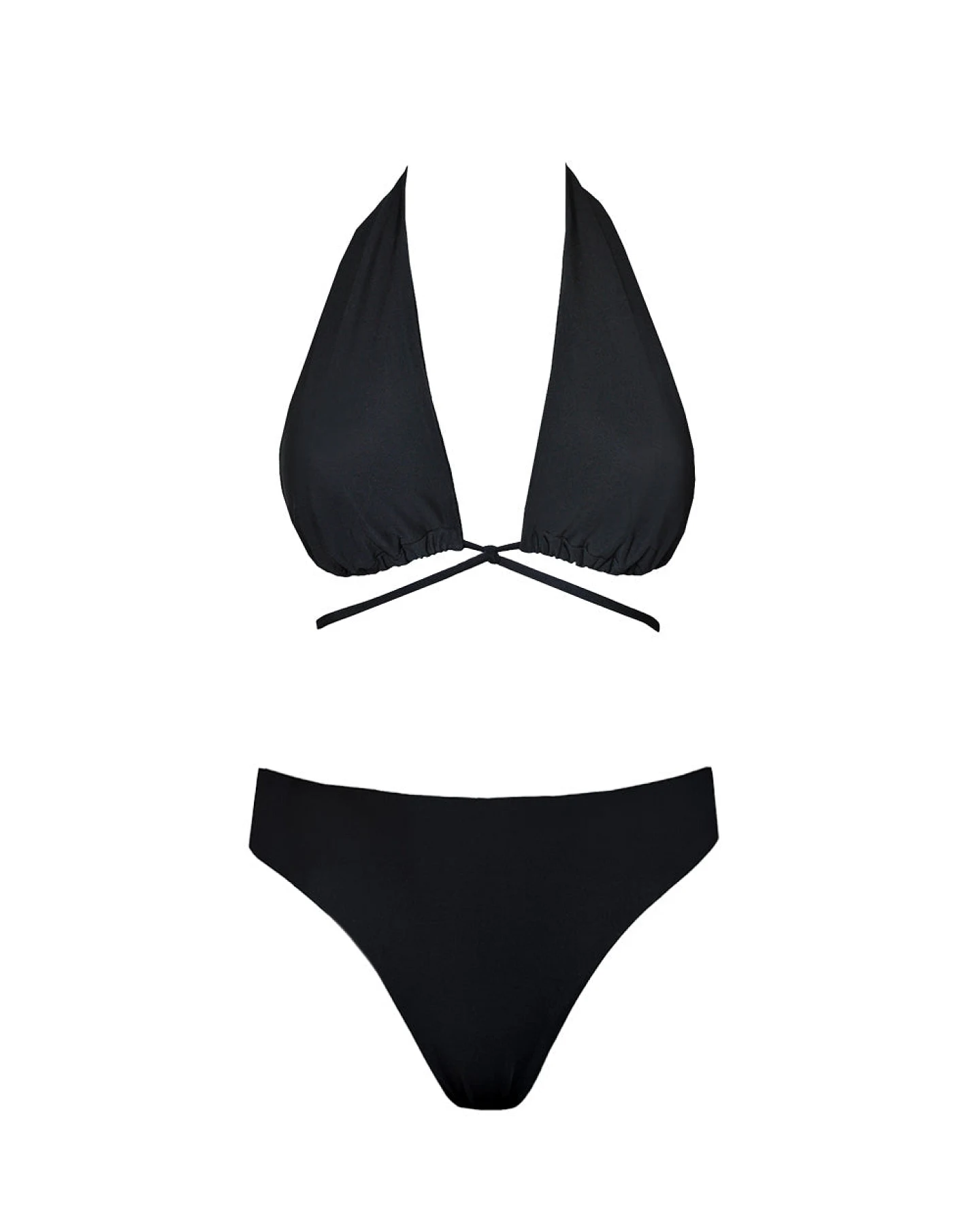 Anekdot Damen vegan Set Bikinioberteil & Unterteil Vielseitig + Skyline Slim Schwarz – Ansicht 2