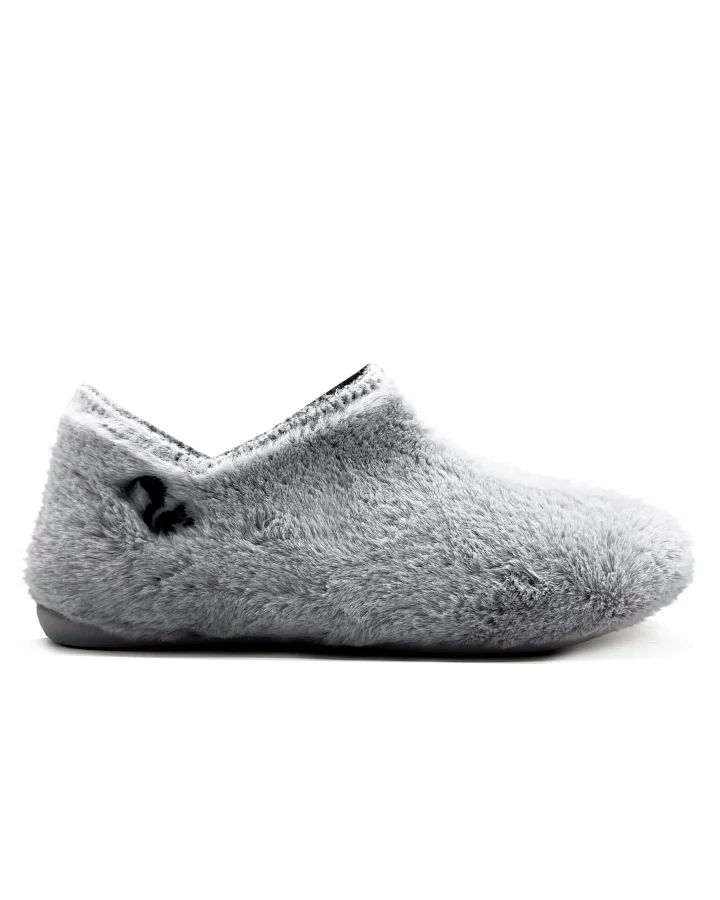 thies Damen vegan Pantoffelstiefel Hellgrau (W/X)