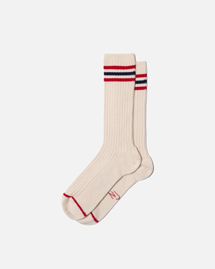 Tennissocken Retro Off White