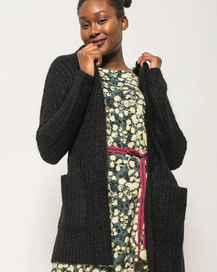 Alma & Lovis Strickjacke aus Suri-Alpaka-Woll-Mix