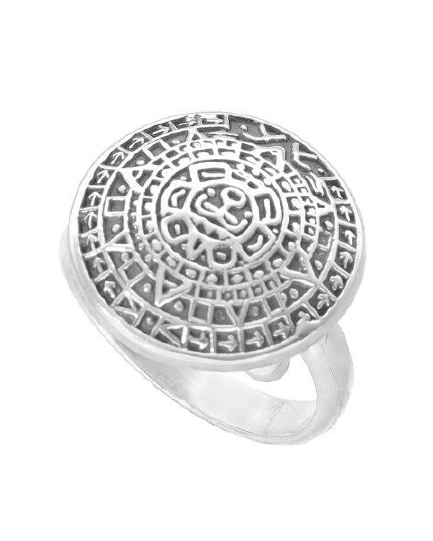 pakilia Silber Ring Aztekenkalender Fair-Trade und handmade – Ansicht 2