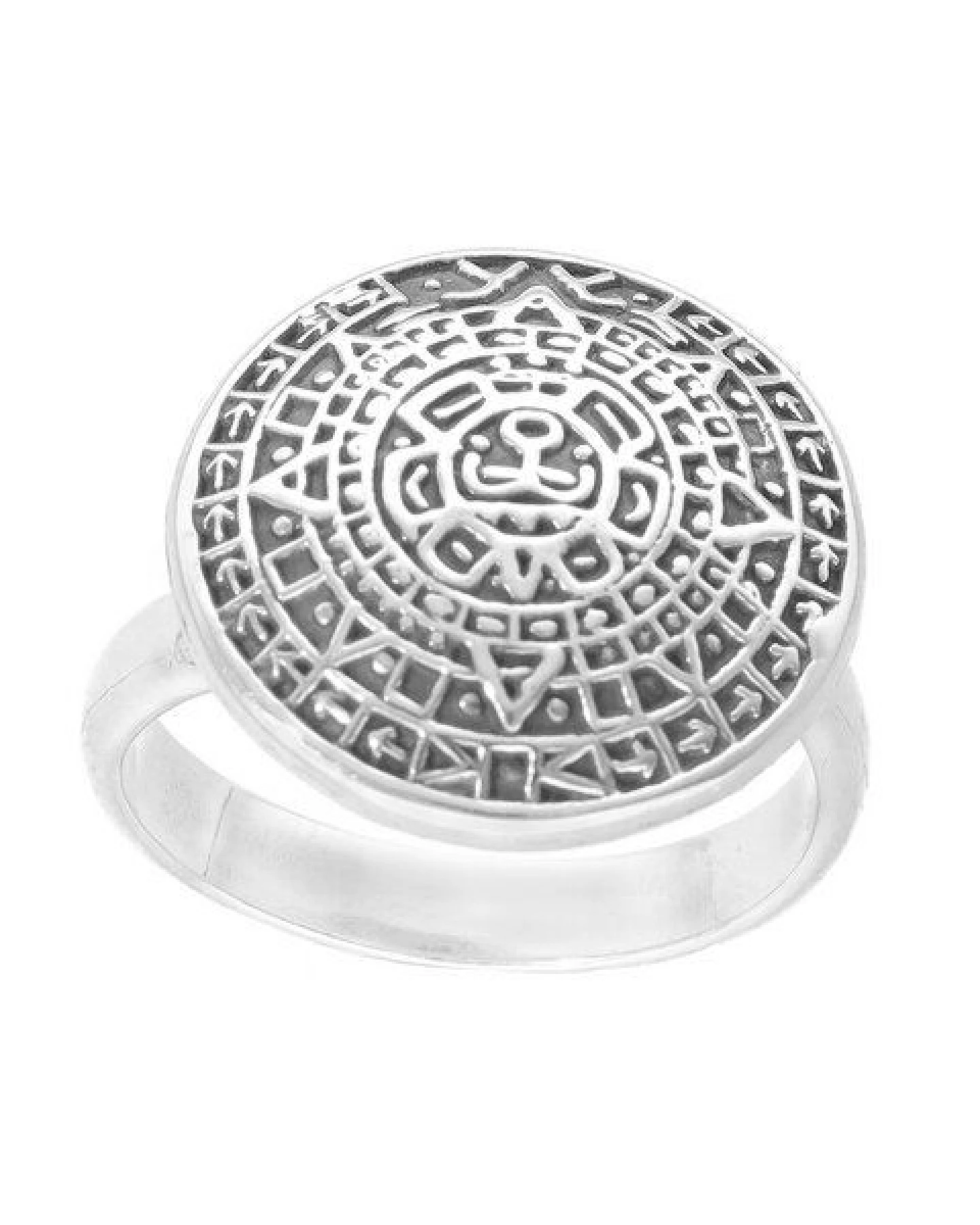 pakilia Silber Ring Aztekenkalender Fair-Trade und handmade – Ansicht 3