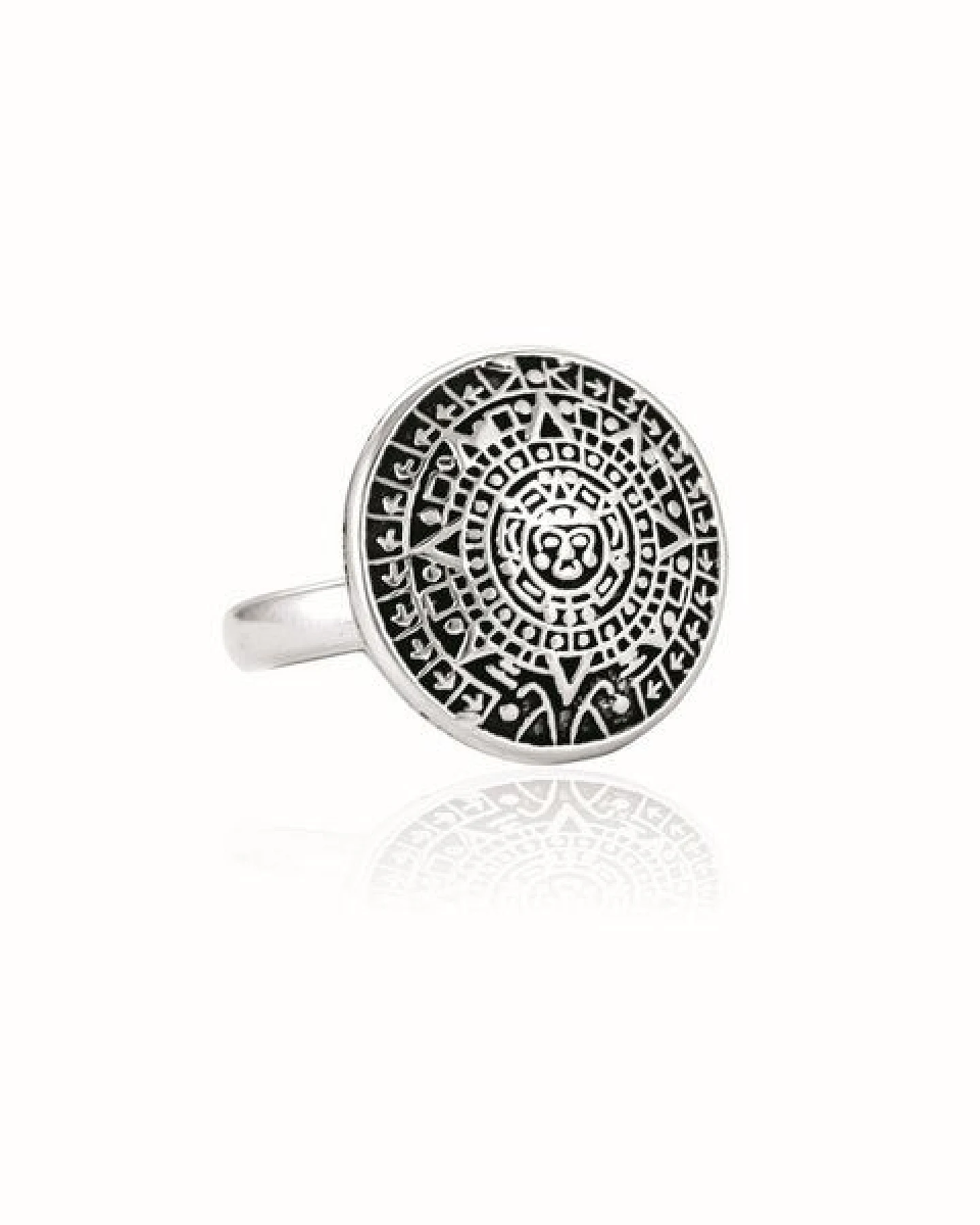 pakilia Silber Ring Aztekenkalender Fair-Trade und handmade – Ansicht 4
