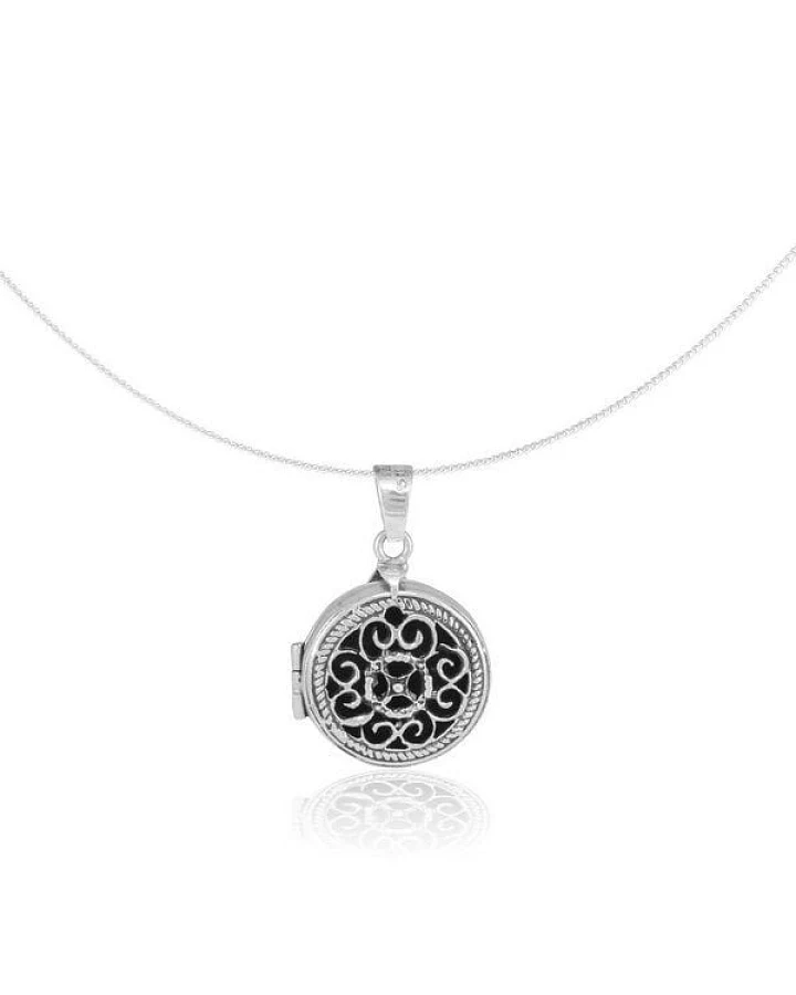 pakilia Silber Kette Orientalisch Medaillon Fair-Trade und handmade