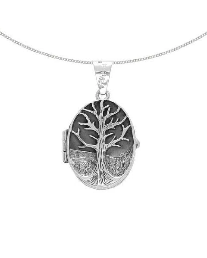 pakilia Silber Kette Lebensbaum Medaillon Fair-Trade und handmade
