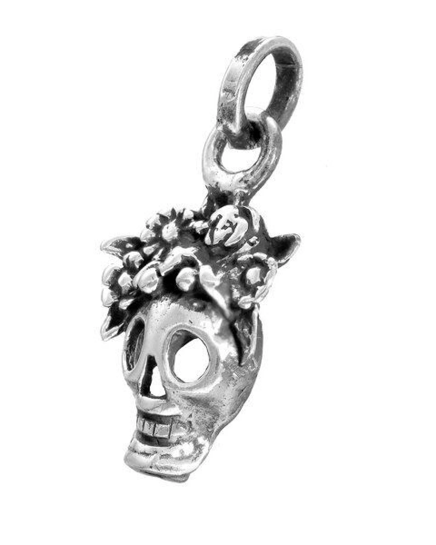 pakilia Silber Kette Totenkopf Fair-Trade und handmade – Ansicht 2