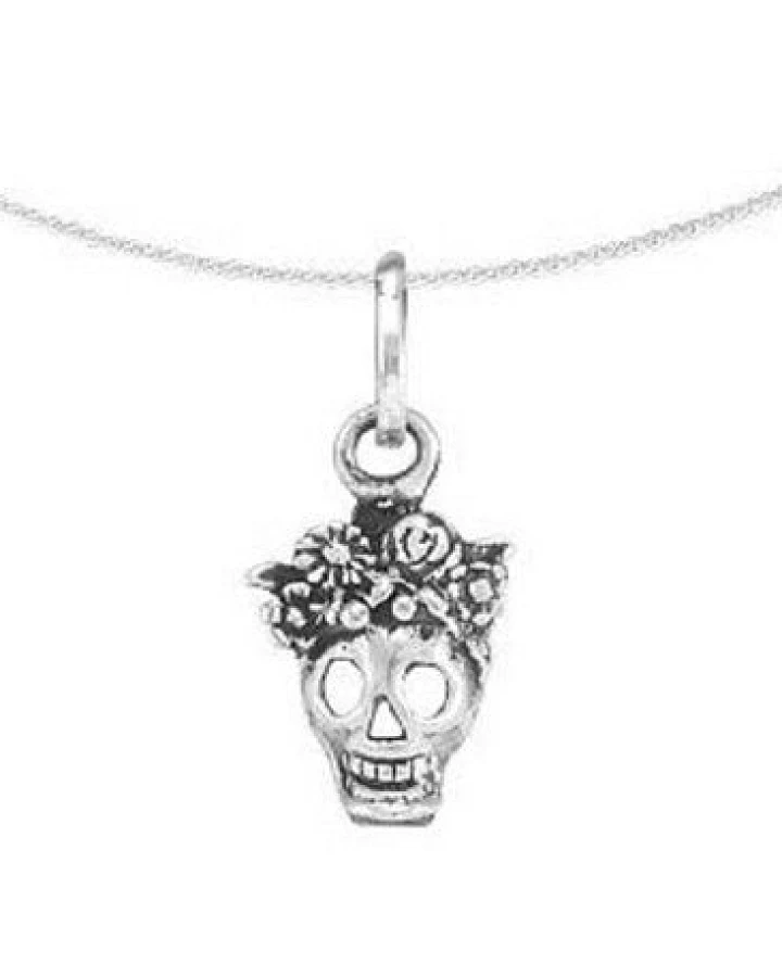 pakilia Silber Kette Totenkopf Fair-Trade und handmade