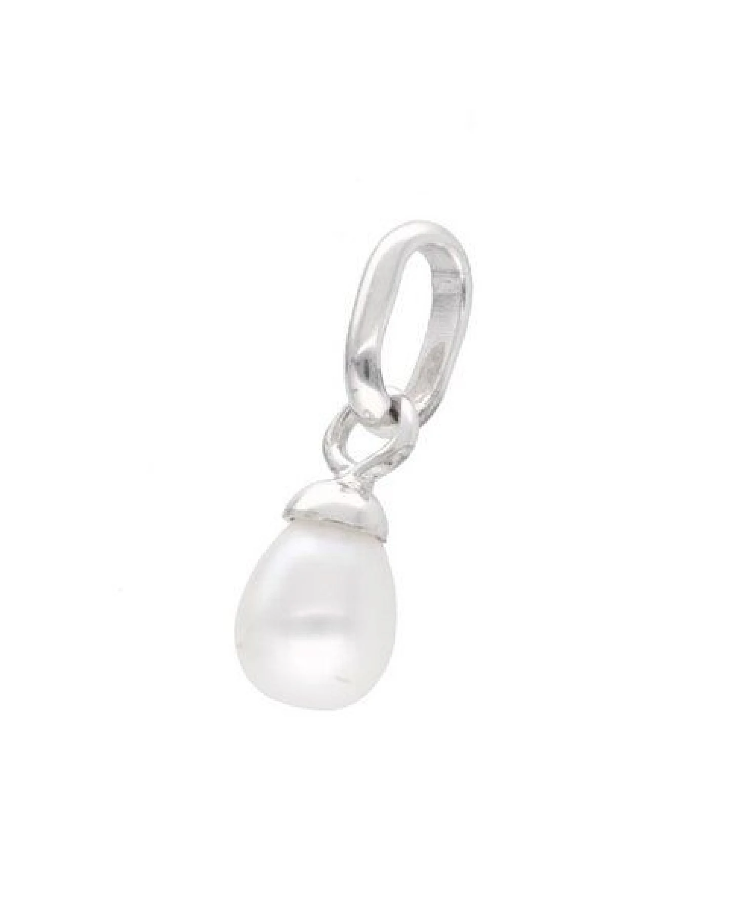 pakilia Silber Kette Tropf förmige Perle Fair-Trade und handmade – Ansicht 2