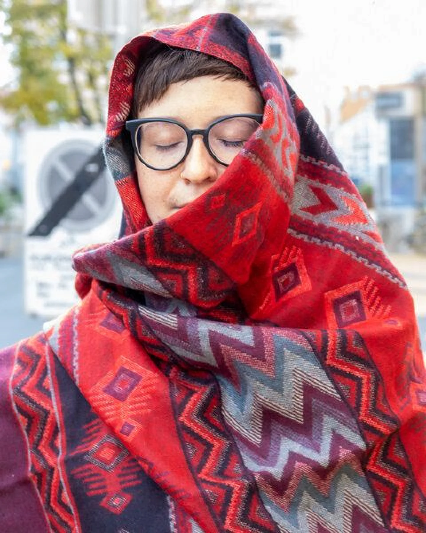 Himal Hemp HH „ZigZag Ornament“ Schal/Decke handgewebt MADE IN NEPAL – Ansicht 2
