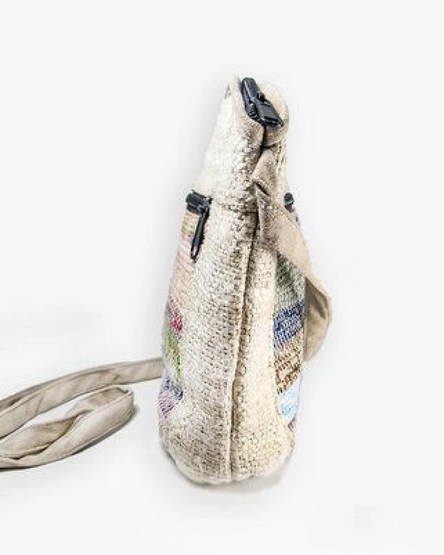 Himal Hemp HH Handtasche CHEKKA Bag aus wildem Hanf und Recycle-Sari – Ansicht 2