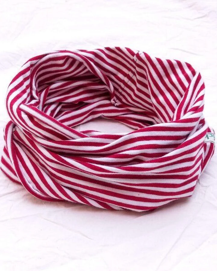 liebewicht Multifunktions Loop pur geringelt rot/weiß, blau/weiß