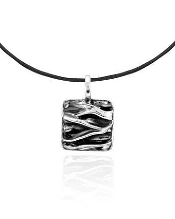 pakilia Silber Kette Wellen-Eckig Fair-Trade und handmade