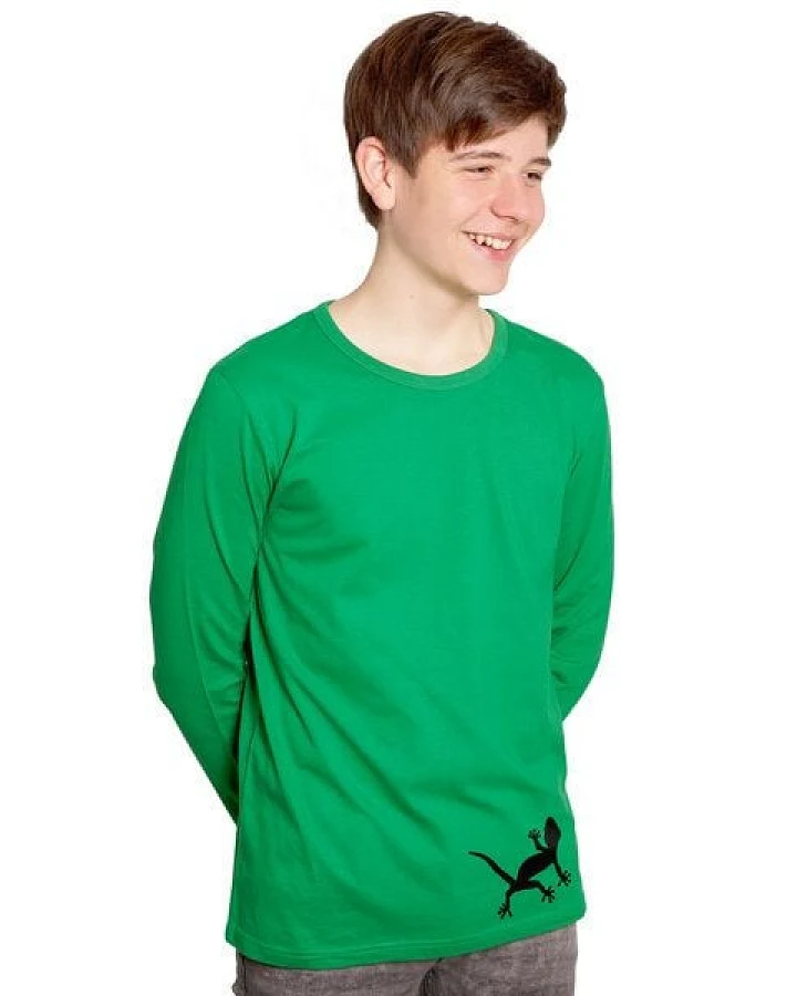 HANDGEDRUCKT "Geckos" Männer Longsleeve