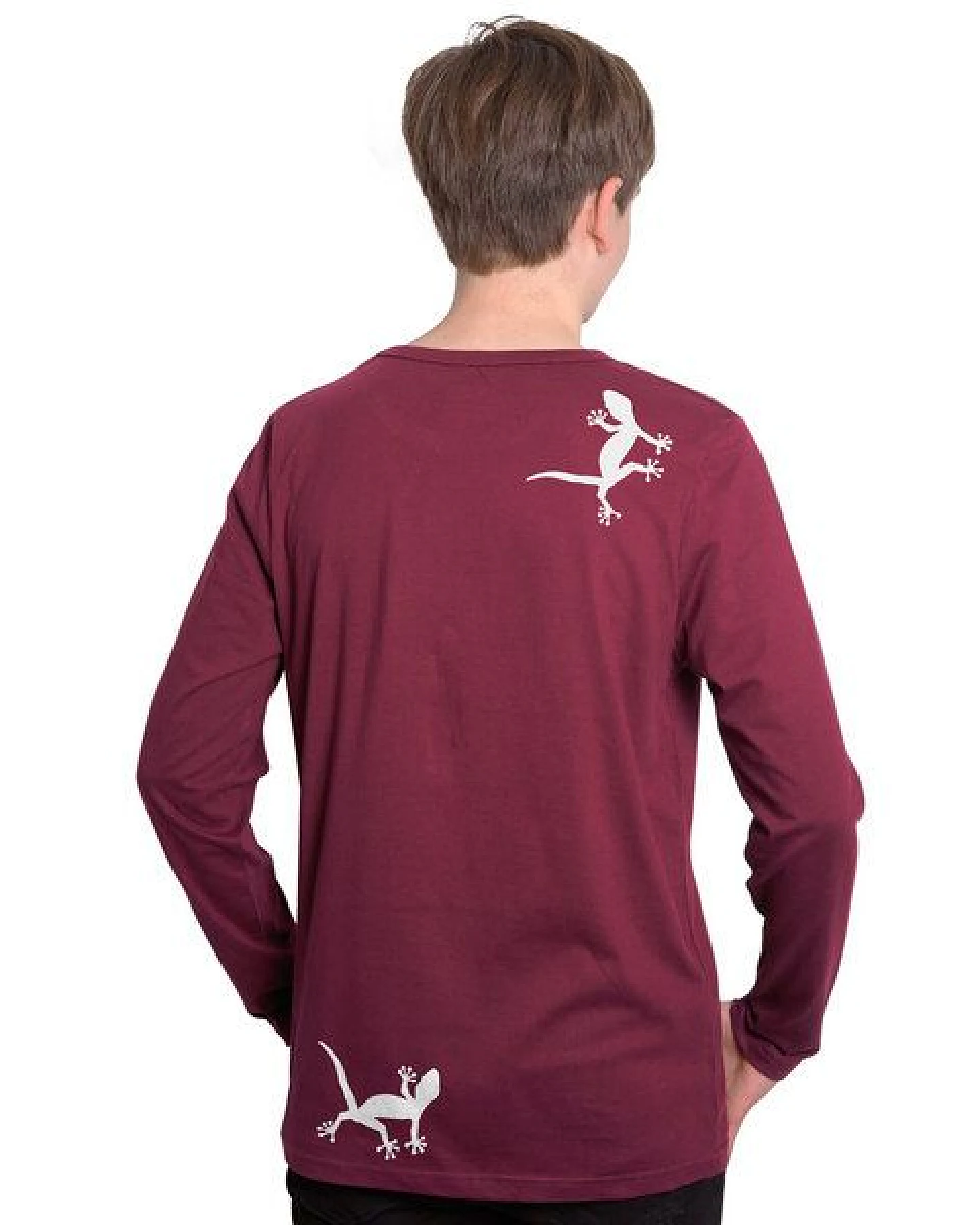 HANDGEDRUCKT "Geckos" Männer Longsleeve – Ansicht 2