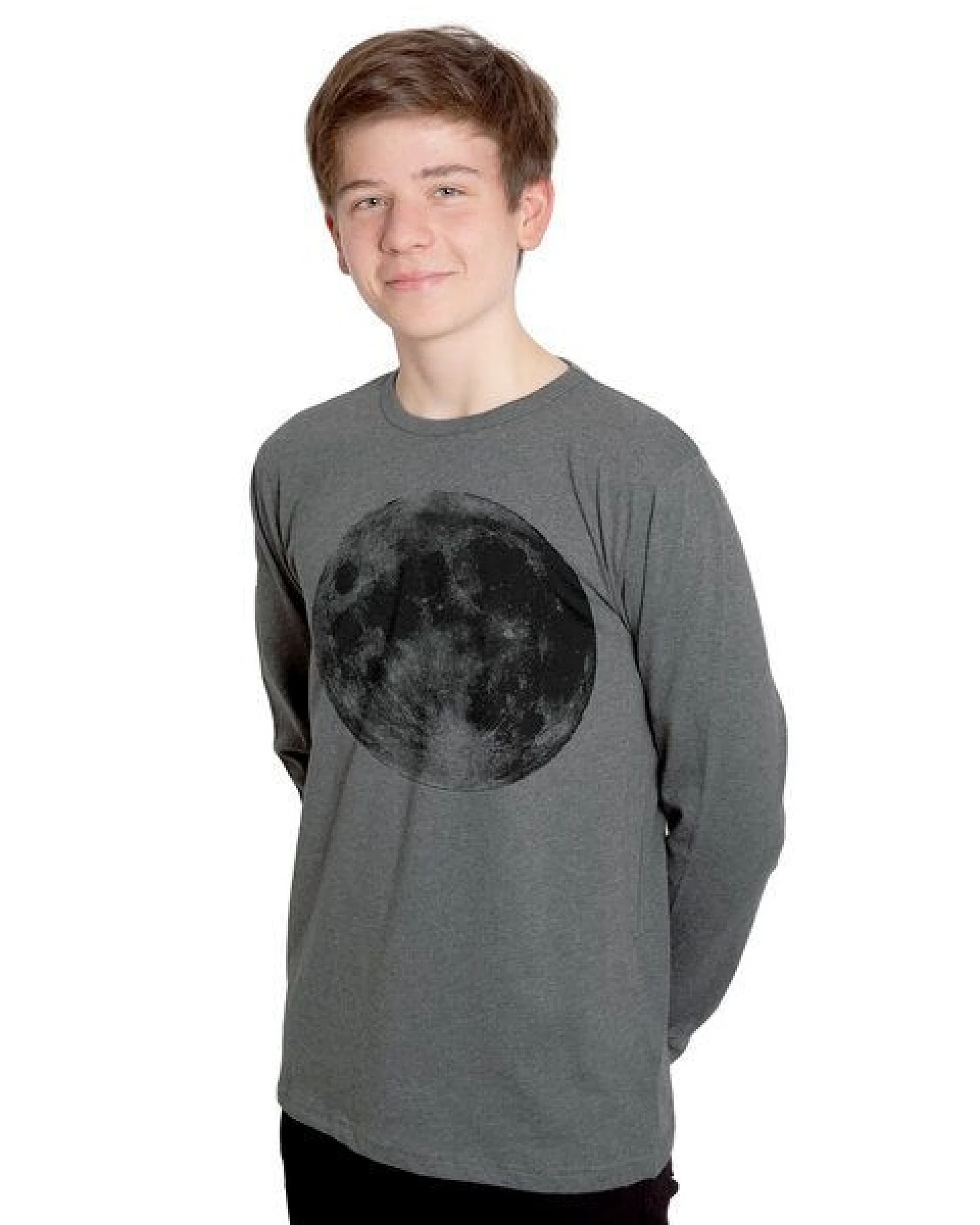 HANDGEDRUCKT "Supermond" Männer Longsleeve – Ansicht 3