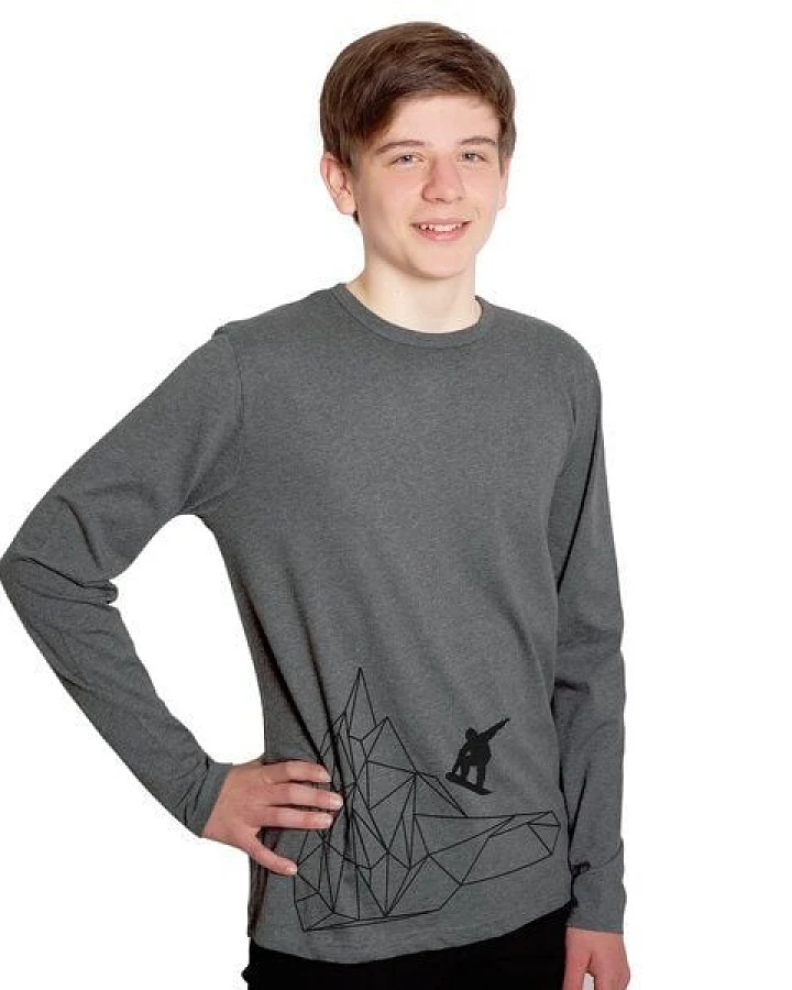 HANDGEDRUCKT "Origamipiste" Männer Longsleeve
