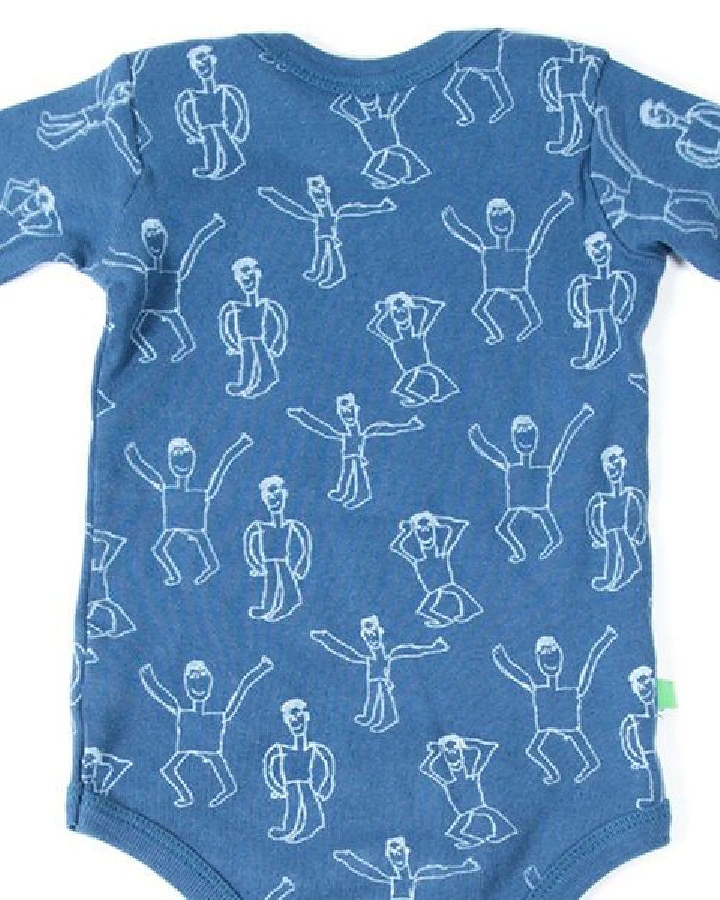 Kipepeo-Clothing Langarmbody Baby Body aus Bio-Baumwolle „Dansi“ blau – Ansicht 3