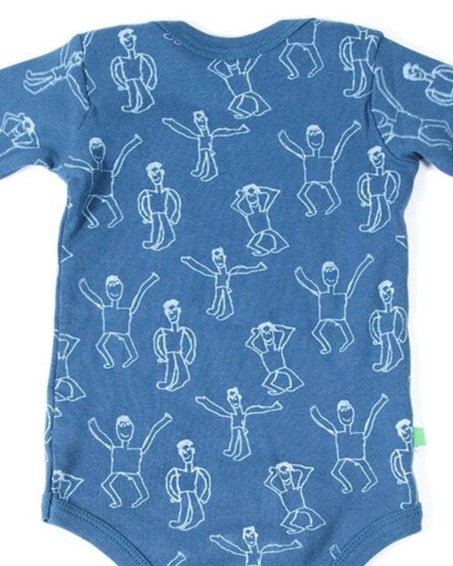 Kipepeo-Clothing Langarmbody Baby Body aus Bio-Baumwolle „Dansi“ blau – Ansicht 3