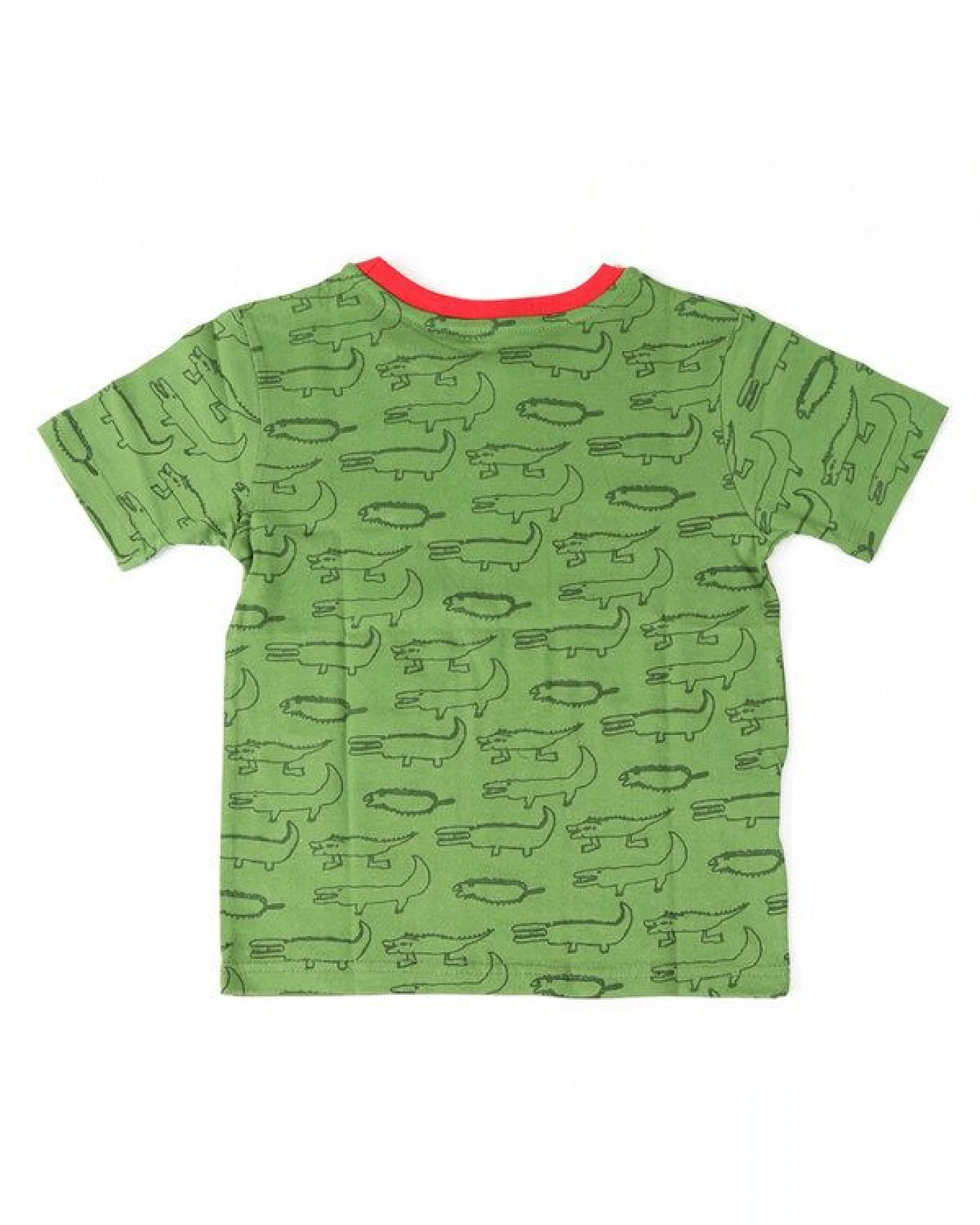 Kipepeo-Clothing Kinder T-Shirt mit Print aus Bio-Baumwolle CROCODILES grün – Ansicht 3