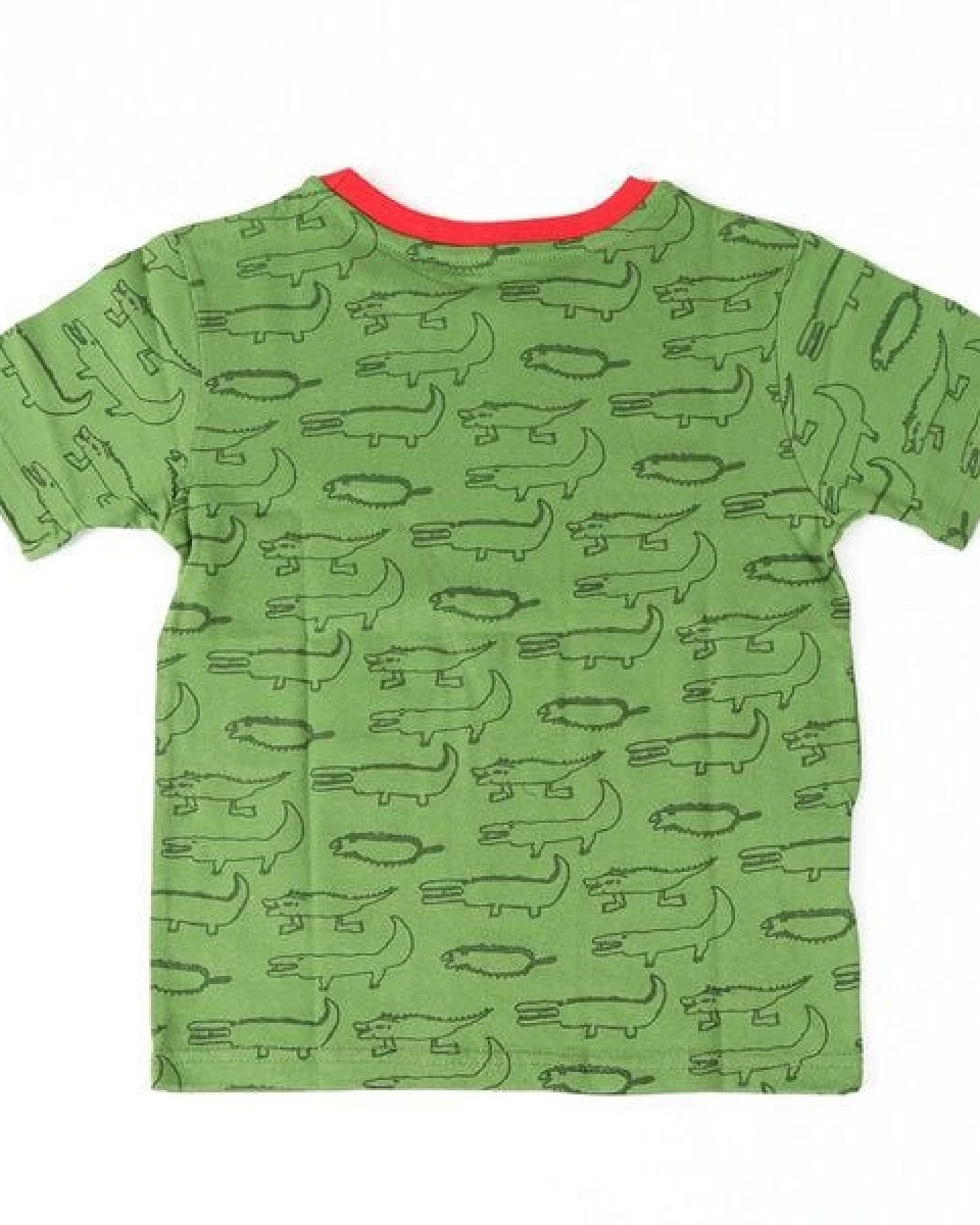 Kipepeo-Clothing Kinder T-Shirt mit Print aus Bio-Baumwolle CROCODILES grün – Ansicht 3