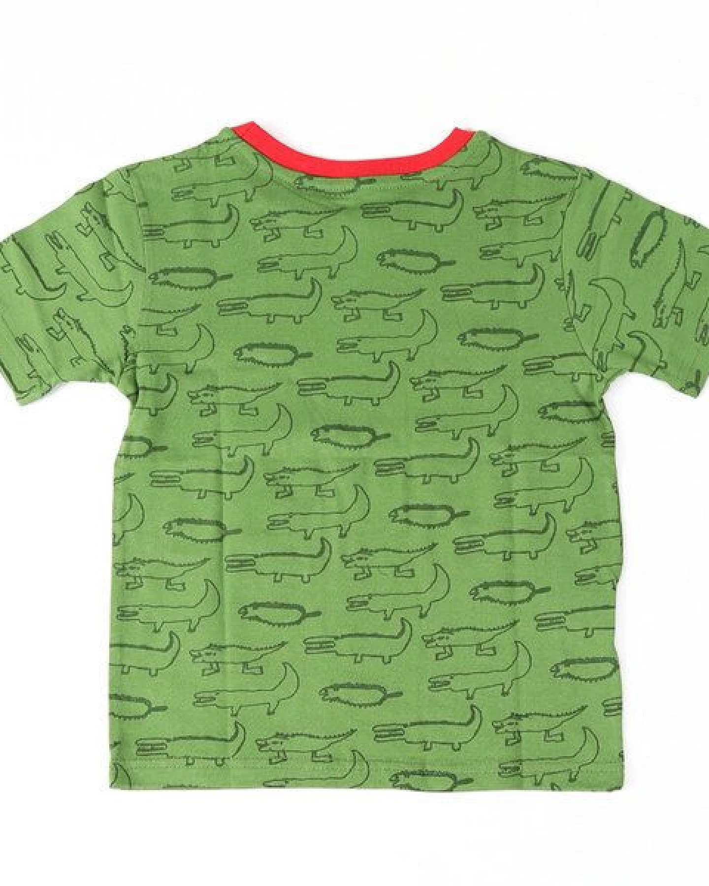 Kipepeo-Clothing Kinder T-Shirt mit Print aus Bio-Baumwolle CROCODILES grün – Ansicht 3