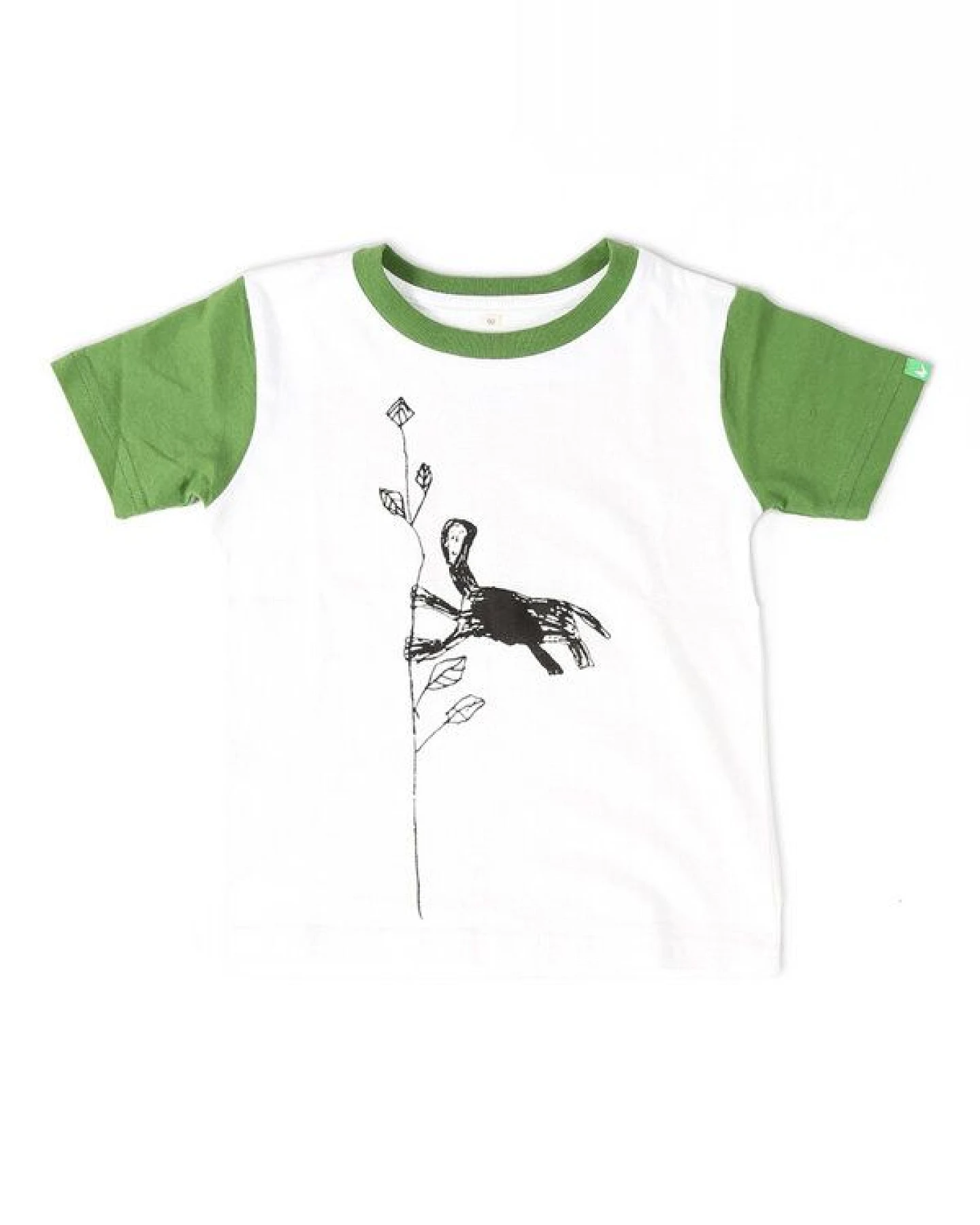 Kipepeo-Clothing Kinder T-Shirt mit Brustprint Monkey weiss – Ansicht 2