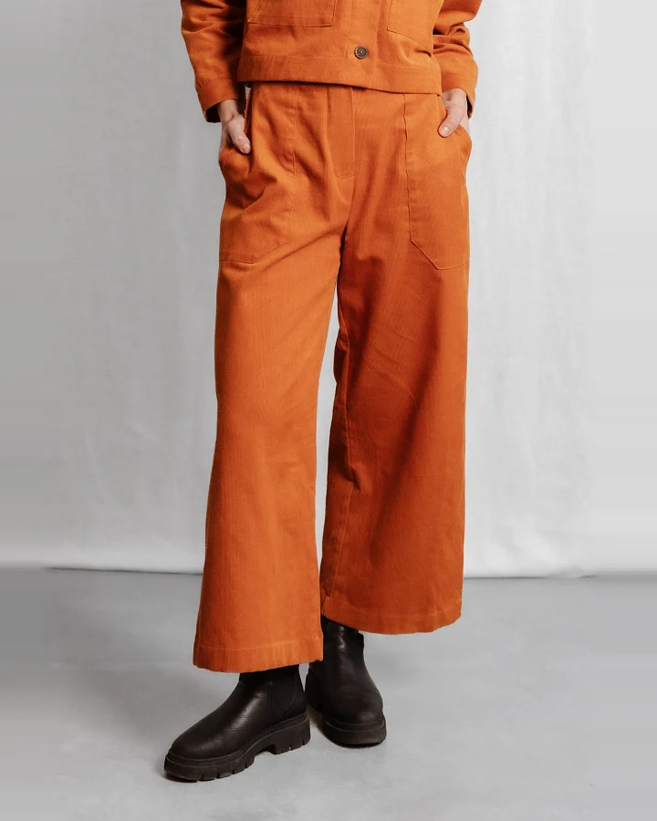 Jyoti Fair Works Damen vegan Hose Kord Damini Bernstein Orange