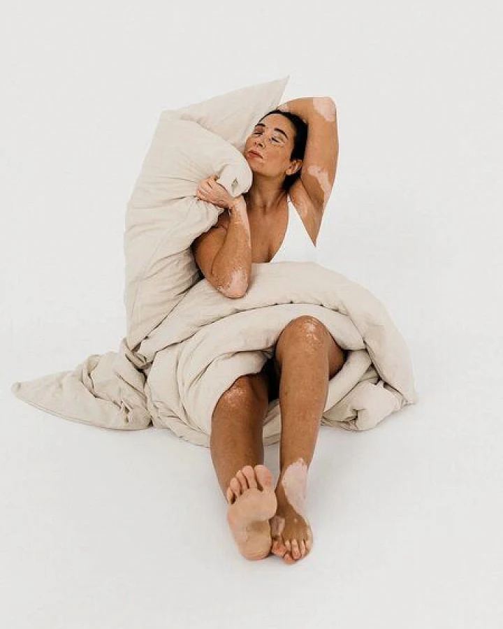 Produktseite: erlich textil Michel Kopfkissenbezug mit 80% Baumwolle (aus kontrolliert biologischem Anbau) und Leinen, made in Europe