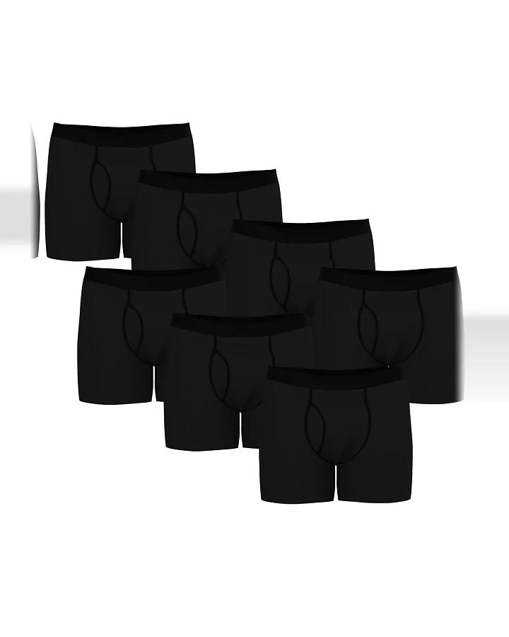 Albero Natur Herren vegan Multipack 7x Boxershorts Schwarz