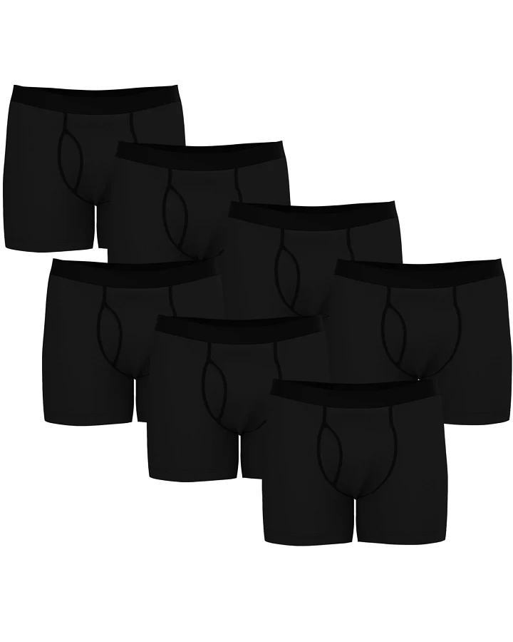 Albero Natur Herren vegan Multipack 7x Boxershorts Schwarz