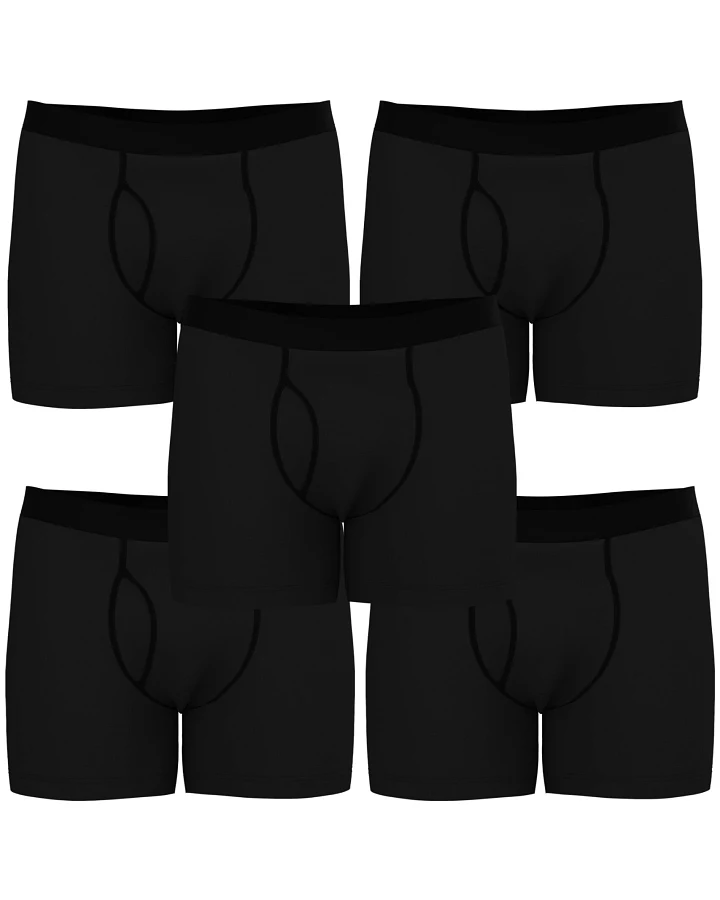 Albero Natur Herren vegan Multipack 5x Boxershorts Schwarz