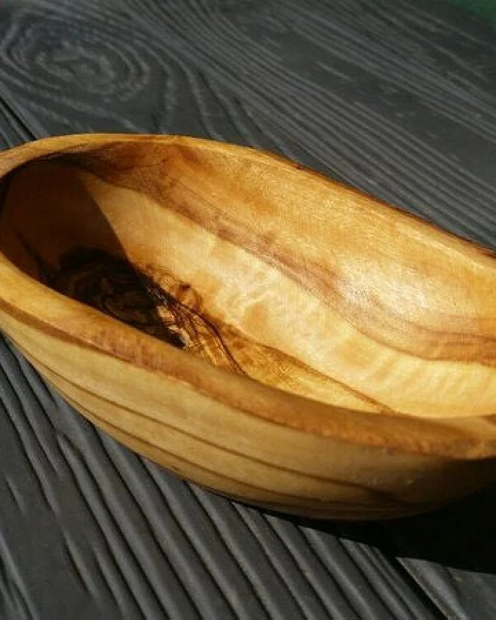 Olivenholz erleben Seifenschale oval TIEF für große Seifenstücke