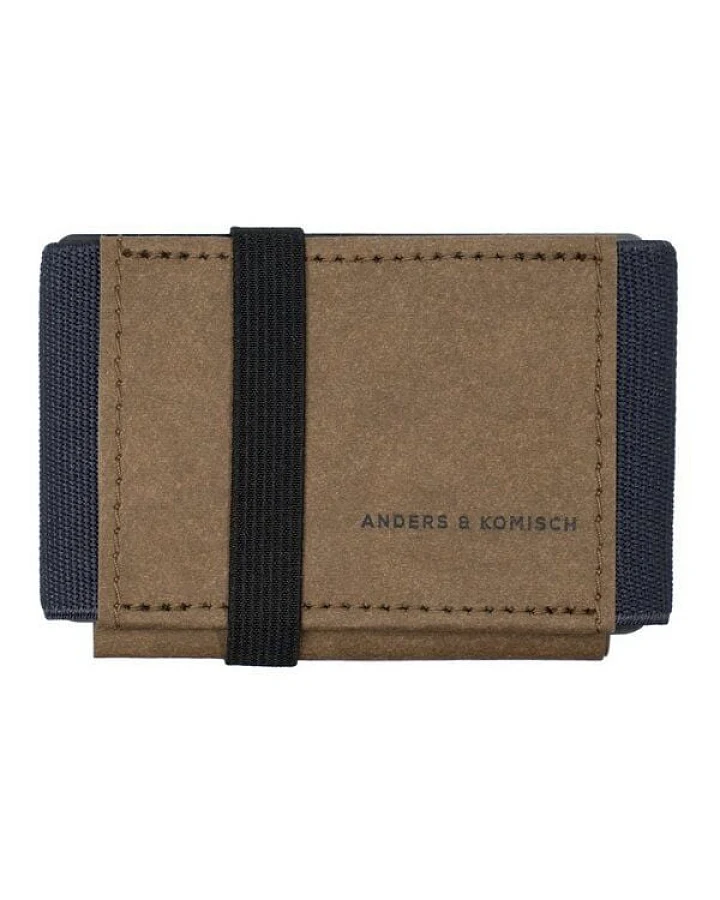 ANDERS & KOMISCH Mini Portemonnaie mit Münzfach A&K MINI CLASSIC - Slim Wallet Braun