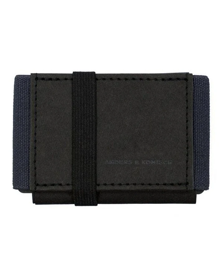 ANDERS & KOMISCH Kleines nachhaltiges Portemonnaie mit Münzfach - A&K MINI CLASSIC Schwarz