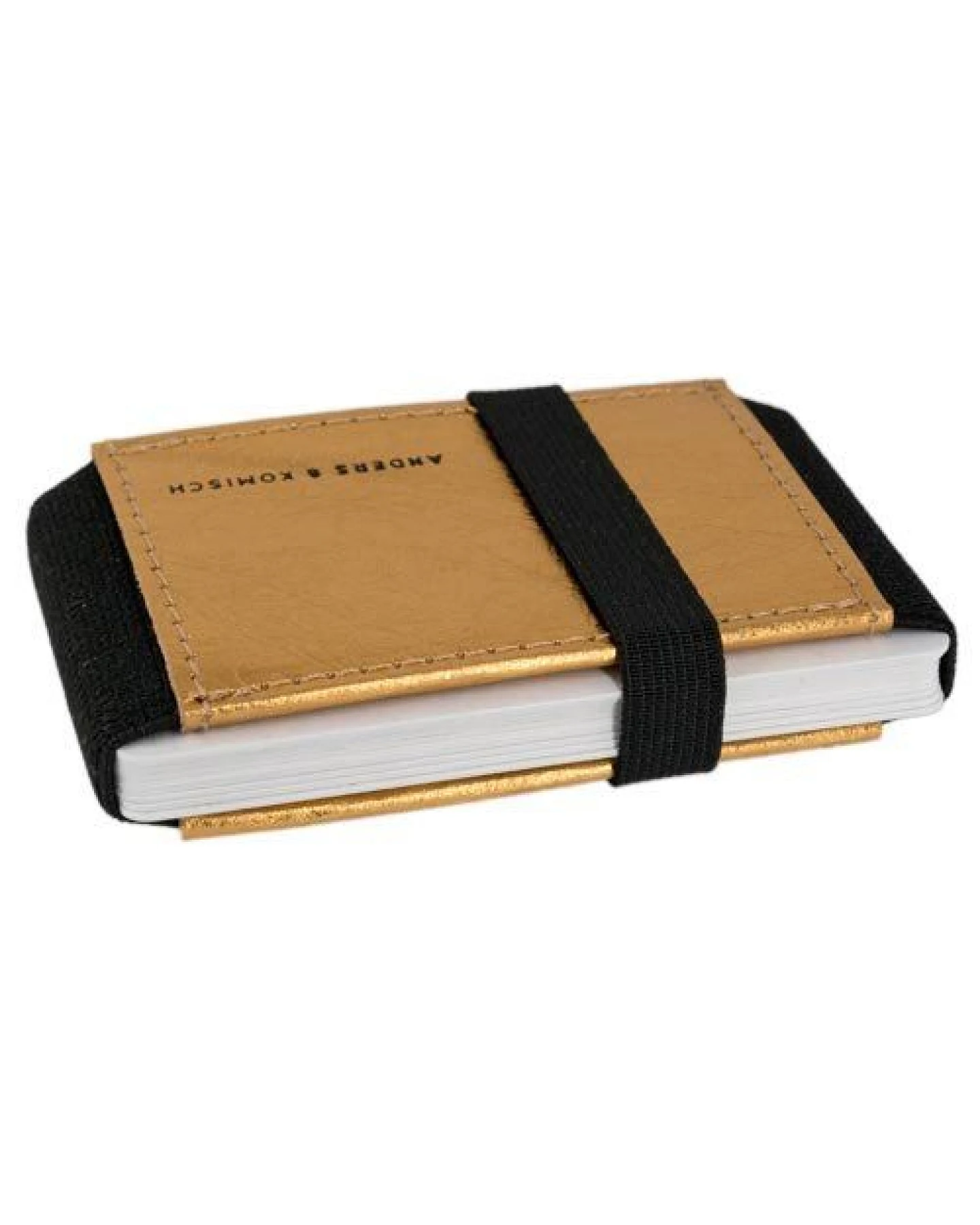 ANDERS & KOMISCH Kleines Portemonnaie mit Münzfach - A&K MINI CLASSIC Gold - Card Holder – Ansicht 2