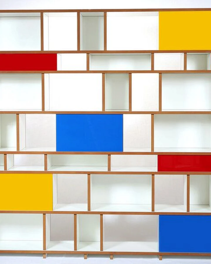 purista Regal move mit farbigen Glasscheiben