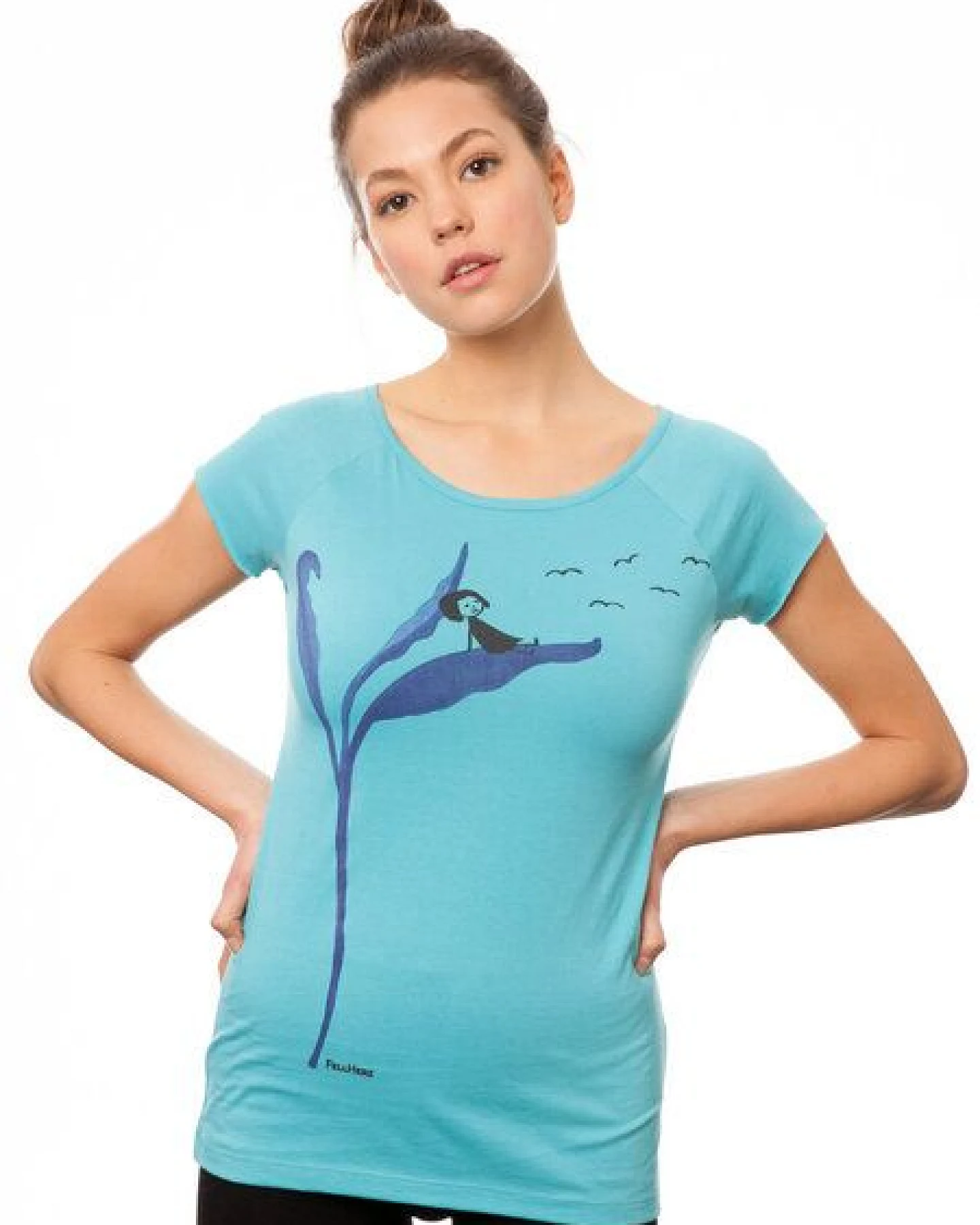 FellHerz Damen Raglan T-Shirt Relaxn aus 100% Biobaumwolle – Ansicht 3