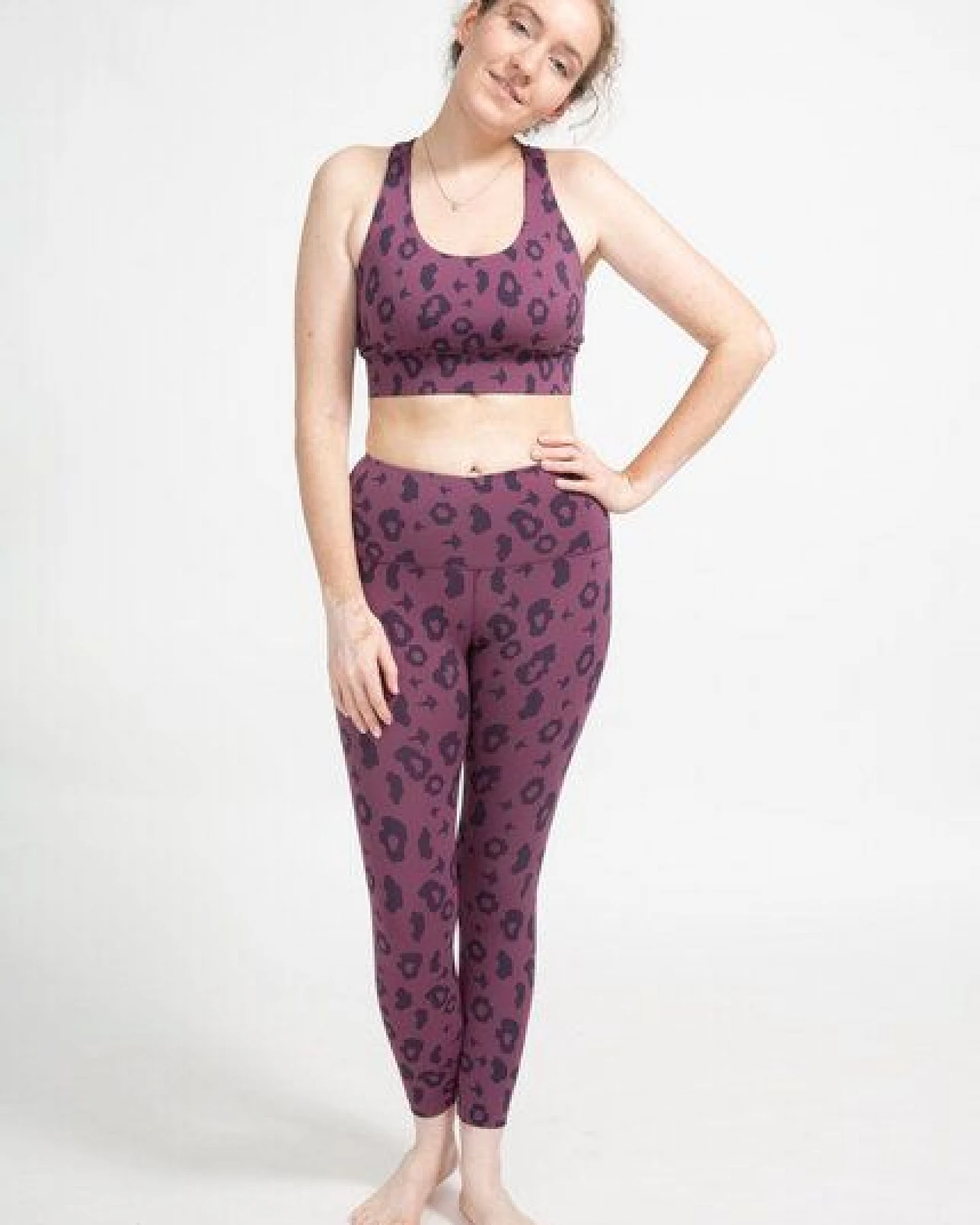 boochen Highwaist Leggings mit Leopard Print – Ansicht 2