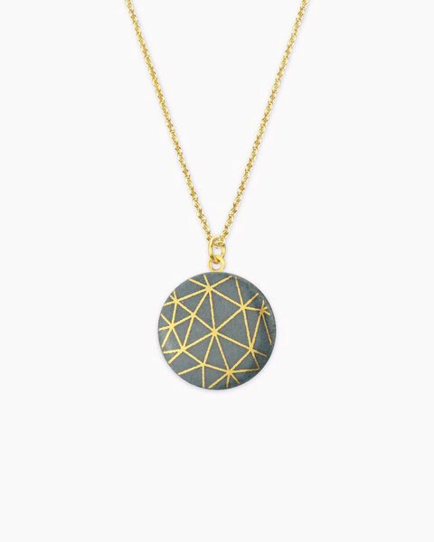 lille mus Halskette mit Porzellananhänger GEO Porzellanschmuck – Ansicht 2