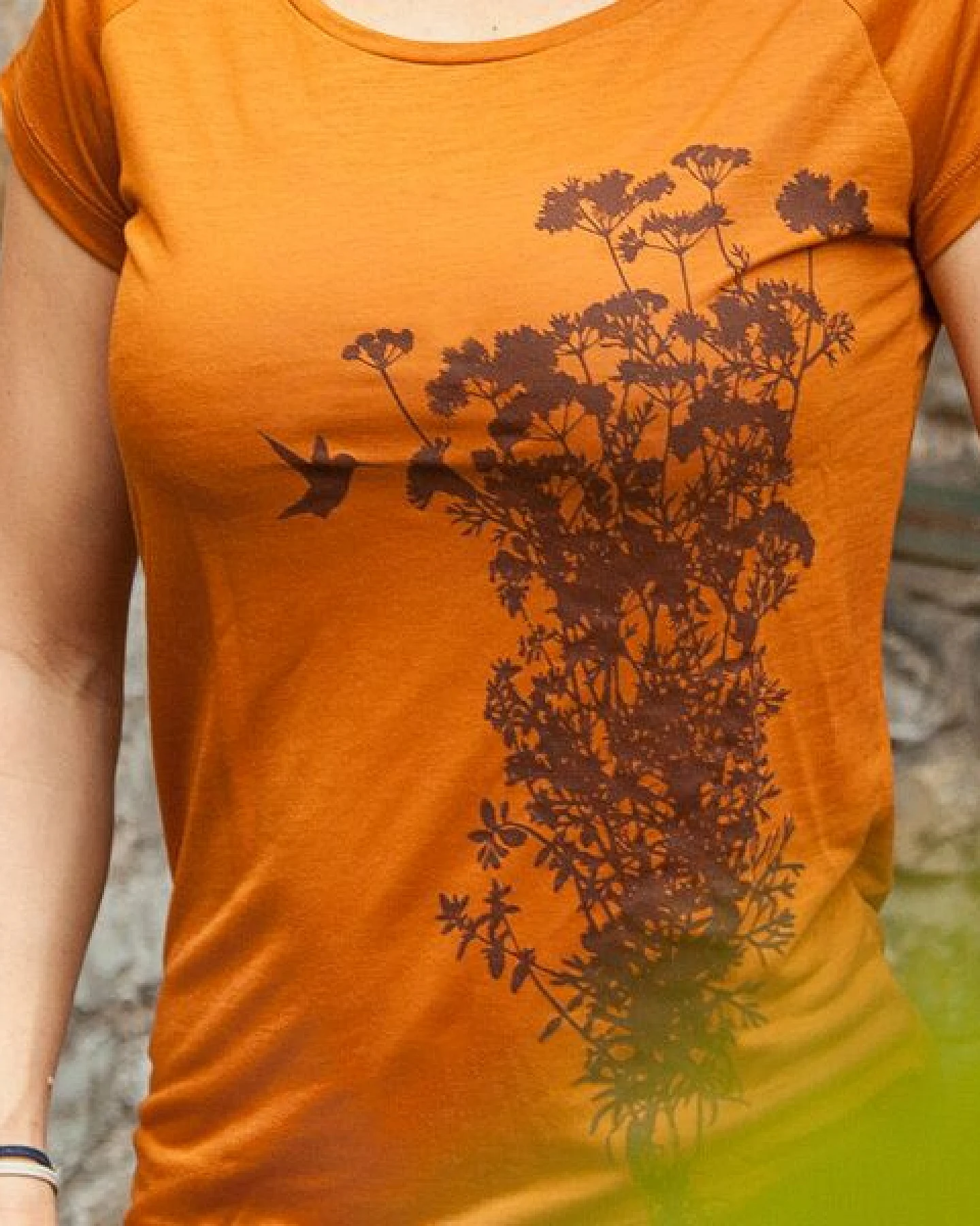 päfjes Pflanzen Kolibri V2 - Fair gehandeltes Tencel Frauen T-Shirt – Ansicht 3