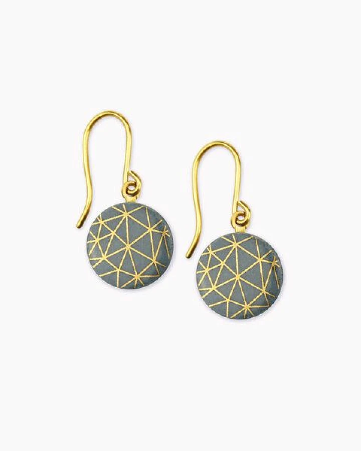 lille mus Porzellan-Ohrhänger GEO Porzellanschmuck