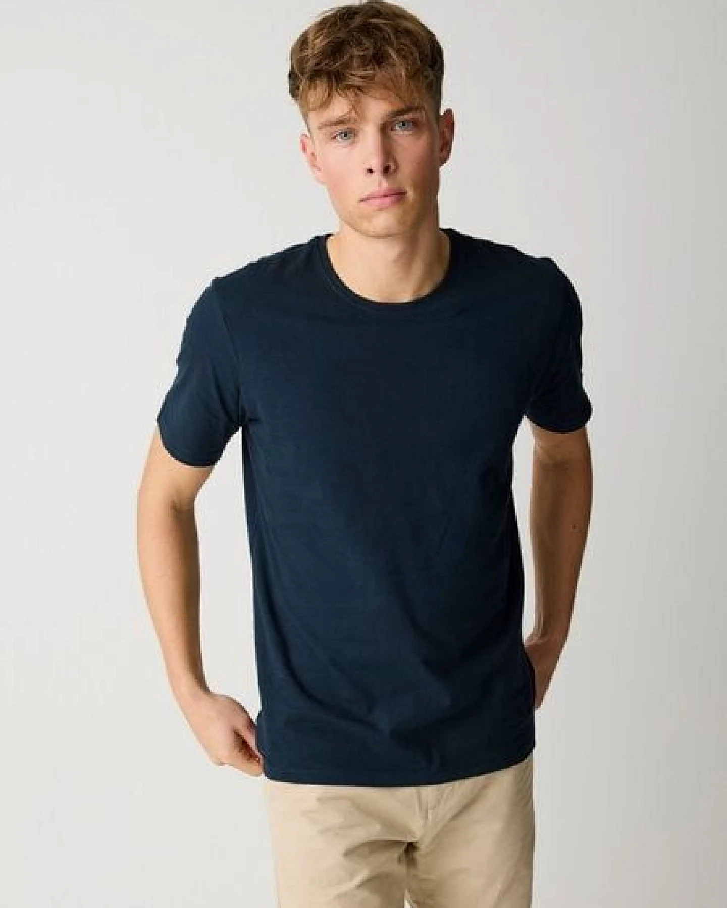 KnowledgeCotton Apparel Basic T-Shirt O-Neck aus Bio-Baumwolle – Ansicht 2
